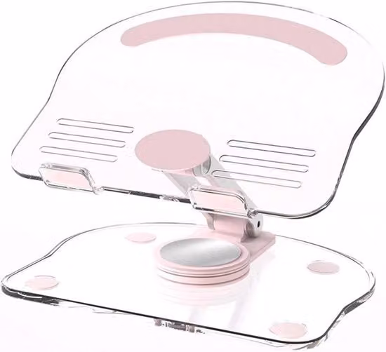Supporto per Tablet Girevole a 360 Gradi - Regolabile e Ripiegabile con Base Antiscivolo in Silicone - Adatto per Tablet e Smartphone da 4 a 12,9 Pollici
