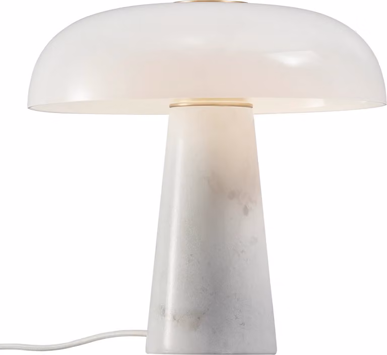 Lampada da tavolo lucida Ø 32 cm marmo / bianco opalino