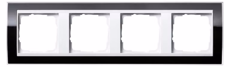 GIRA Telaio a 4 ingressi Event Clear, Standard 55, System 55 Black 0214733 (0214733)