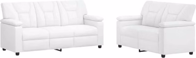 Set di divani 2 pcs Bianco Similpelle 3430565