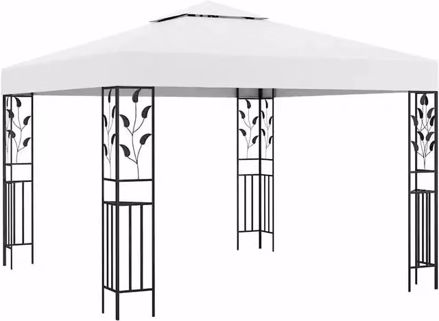 Gazebo 3x3 m Bianco 180 g/m²