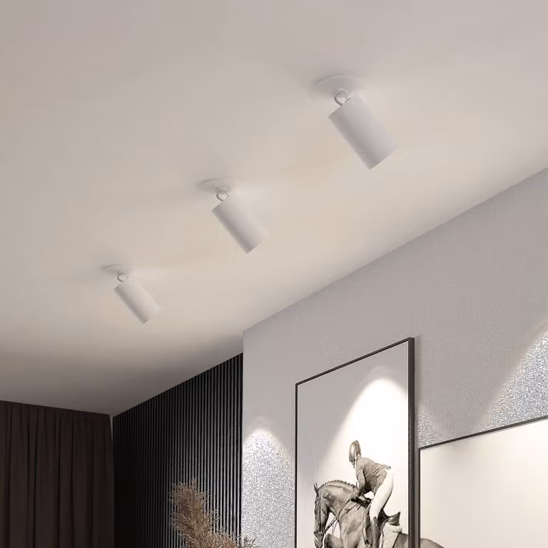 Faretto da incasso Davin, bianco, cilindro, set di 3 Arcchio Davin Arcchio, dimmerabile, Bianco / Opale, Soggiorno / Sala da pranzo, Alluminio, Moderno, Faretto da incasso