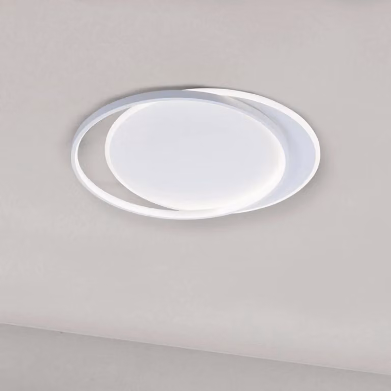 Viokef Plafoniera a LED Evelyn, Bianco / Opale, Soggiorno / Sala da pranzo, Alluminio, Moderno, Plafoniera LED
