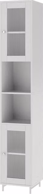 Mobile da bagno Vicco Malte Bianco con ante a battente e ripiani interni L: 30 cm, H: 171.5 cm – 1