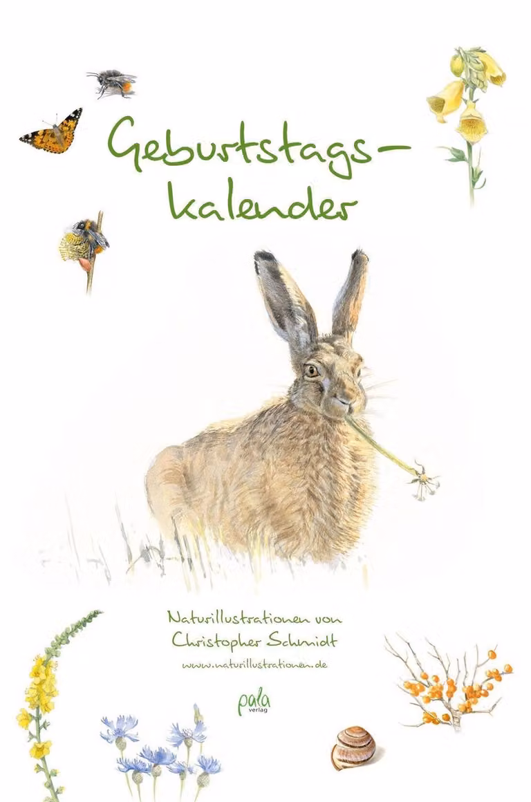 Calendario di compleanni - Illustrazioni naturalistiche