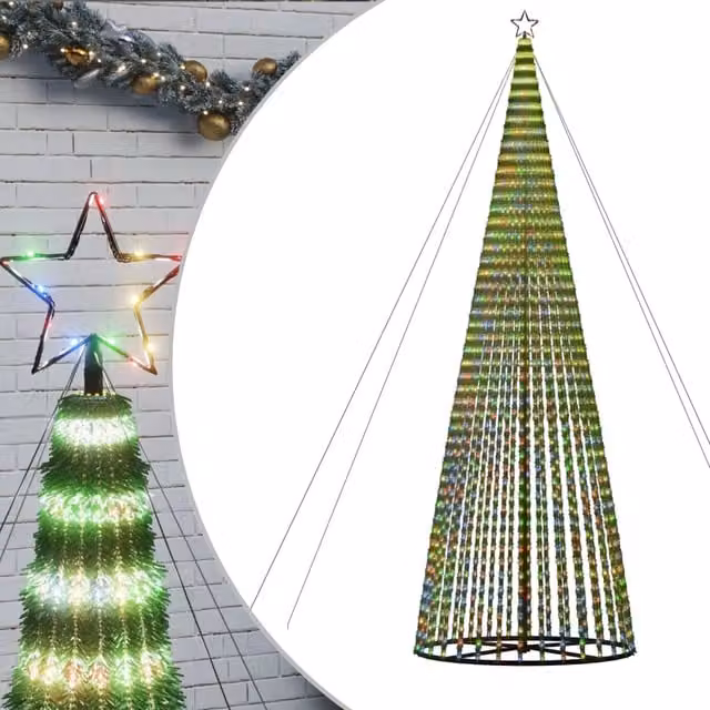 Albero di Natale a LED-Luci decorative natalizie 1544 LED Colorato 500 cm