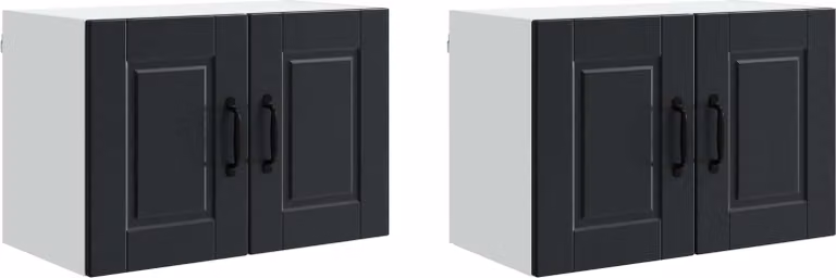 Armadietto a muro PORTO 2 pcs Nero 60 x 31 x 40 cm