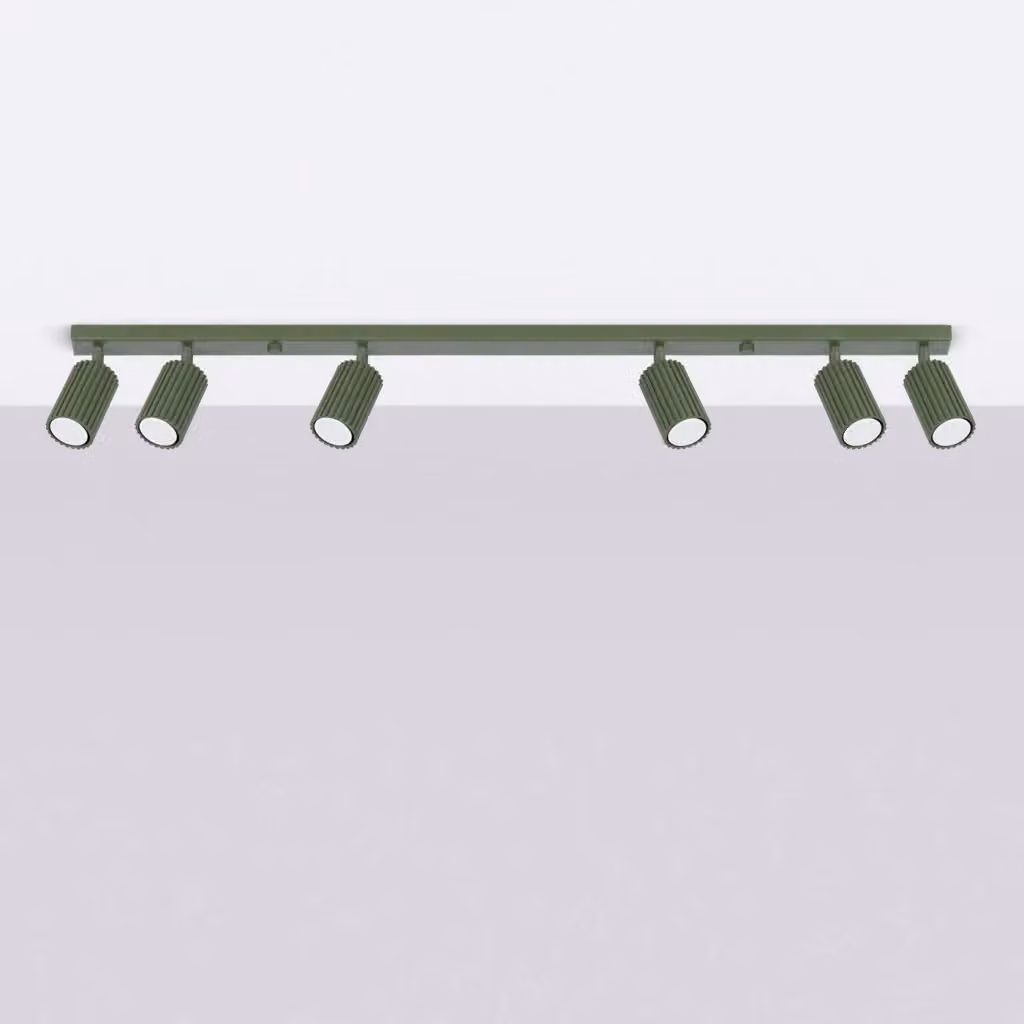 Lampada da soffitto Sollux Lighting KARBON 6L verde, regolabile in metallo e alluminio – 2