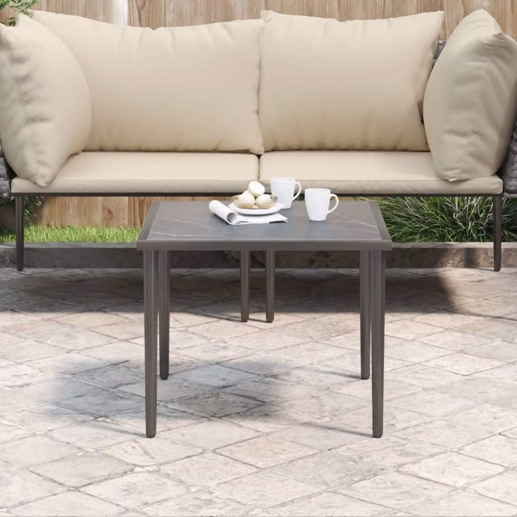 Maison Exclusive - Tavolo da giardino grigio, 48x48x37 cm, acciaio