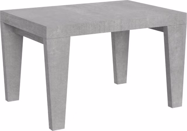 Tavolo allungabile Spimbo Giordanoshop con piano in MDF laminato effetto cemento grigio, L: 120/380 cm, P: 90 cm – 1