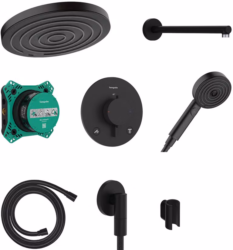 Set doccia Hansgrohe Pulsify S, finitura opaca nera