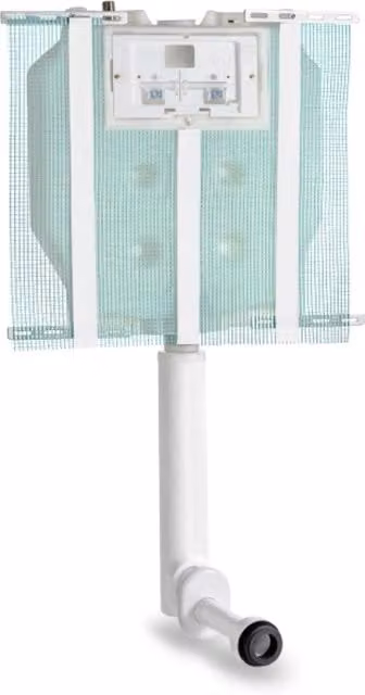 Cassetta di scarico per WC ad incasso CAT Modello Eco con risparmio idrico, colore bianco
