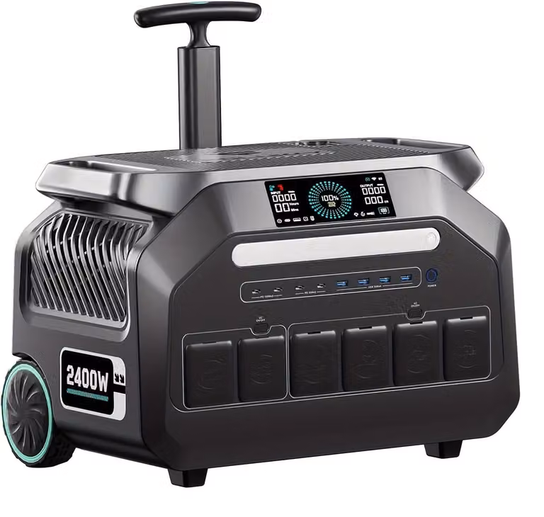 Centralina di alimentazione portatile - Generatore portatile - Alimentazione di emergenza - Generatore solare - Batteria portatile - Potenza: 2400W