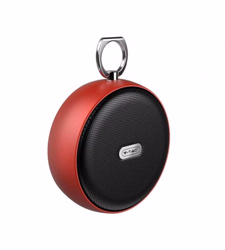 Speaker Bluetooth Portatile 4W con Microfono e Slot per Scheda TF Batteria da 800mAh Colore Rosso