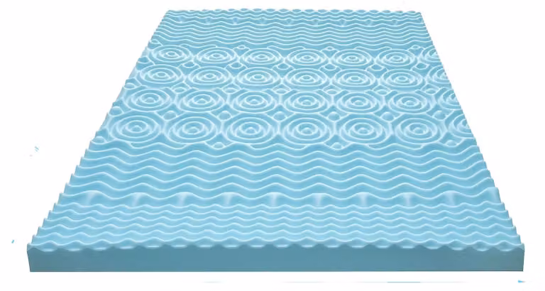 Materasso in memory foam, design ergonomico a 5 zone, con gel refrigerante, dimensioni 180x200x5 cm