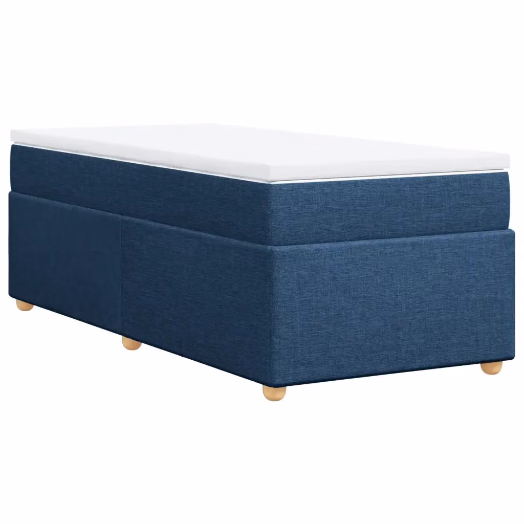 Letto con Giroletto a Molle e Materasso vidaXL Blu e Bianco L 80 cm x P 200 cm – 2