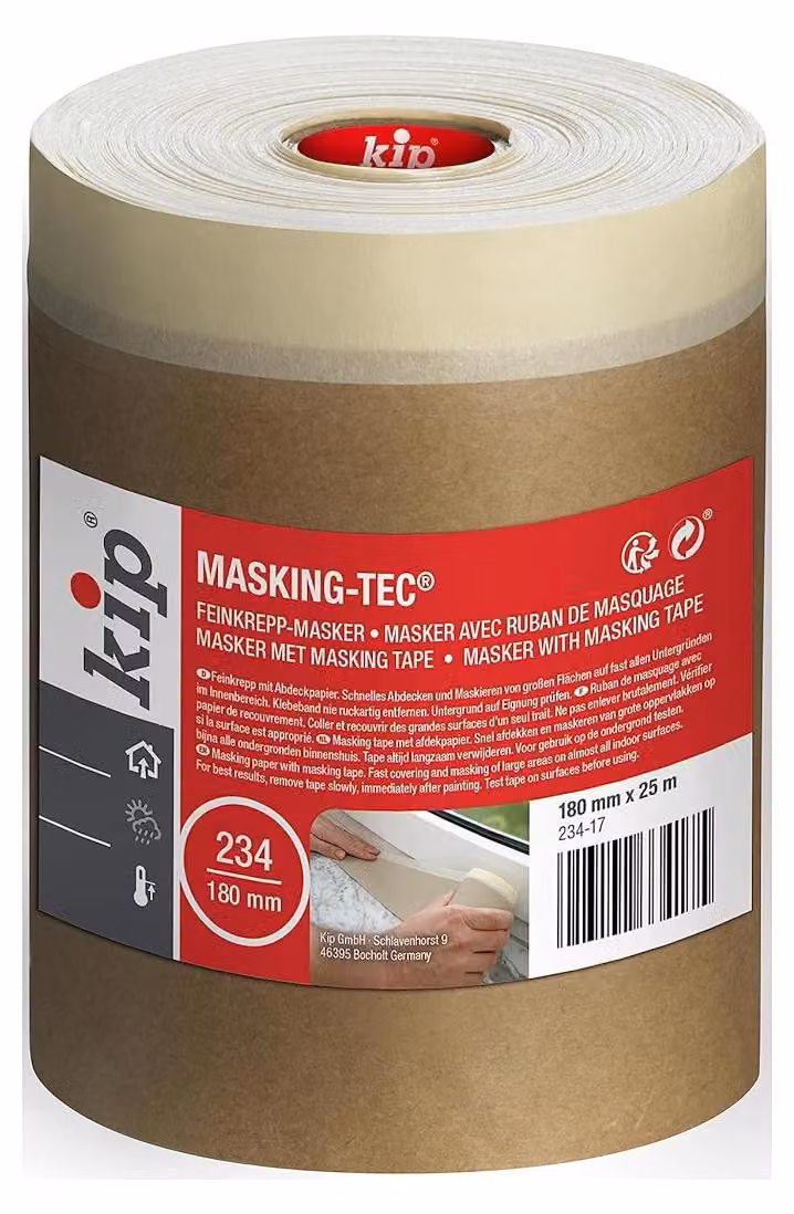 Materiale di copertura 2-in-1, 180 mm x 25 m, resistente al calore fino a 80 °C, ideale per lavori di pittura