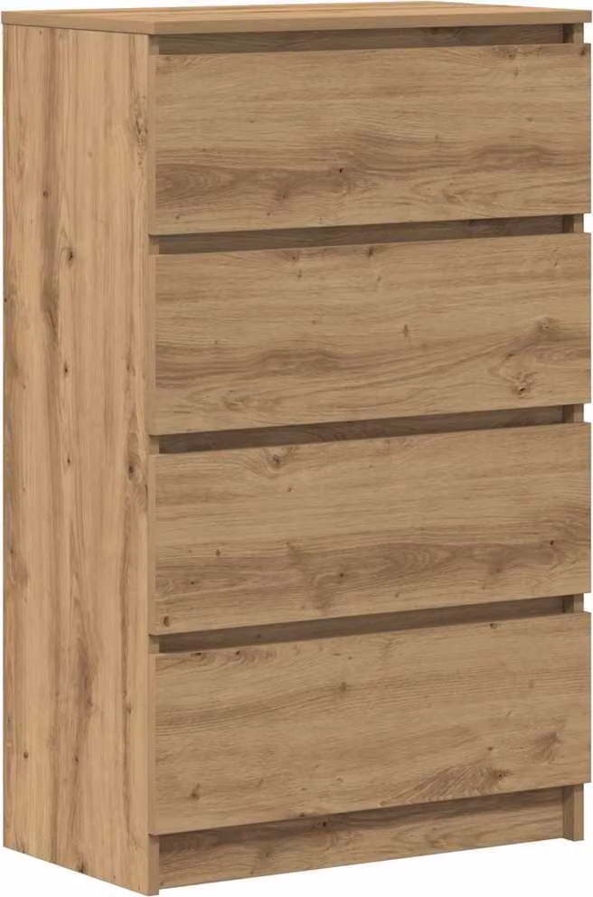 Credenza Rovere Artigianale 60x35x98,5 cm in Legno Multistrato