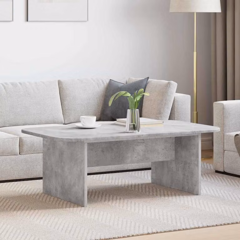 vidaXL Tavolino da salotto moderno rettangolare in MDF Grigio, L: 93 cm, P: 53 cm, H: 33 cm