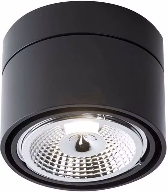 Spot da soffitto tondo nero orientabile e dimmerabile Shilo Ø14 cm GU10