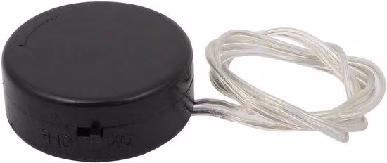 Pulsante con vano batteria nero, 3 V CR2032, confezione da 2 pezzi