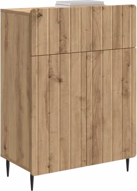 Credenza moderna in rovere color marrone con cassetto per soggiorno e sala da pranzo L/P/H: 66 x 34,5 x 92 cm