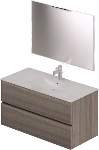 Composizione bagno da 100 colore Olmo H54x101x46cm