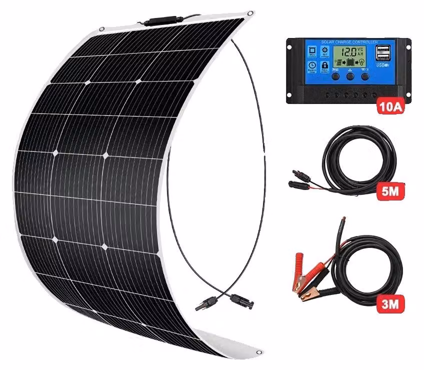 Pannello solare flessibile, design leggero, facile da installare, kit da 100 W