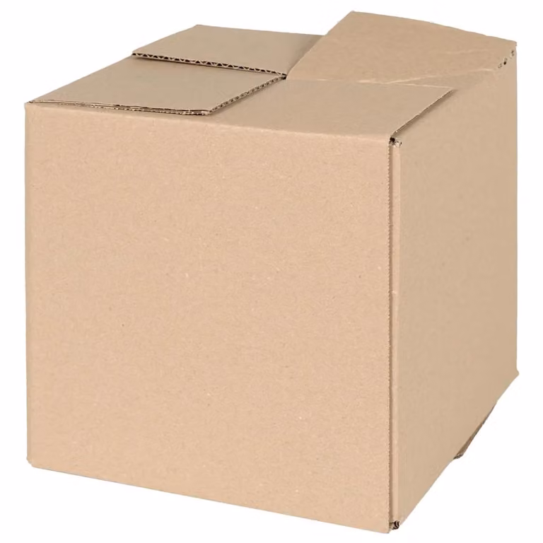 Set di 50 scatole pieghevoli vidaXL in cartone ondulato color beige, L/P/H: 20 x 20 x 20 cm