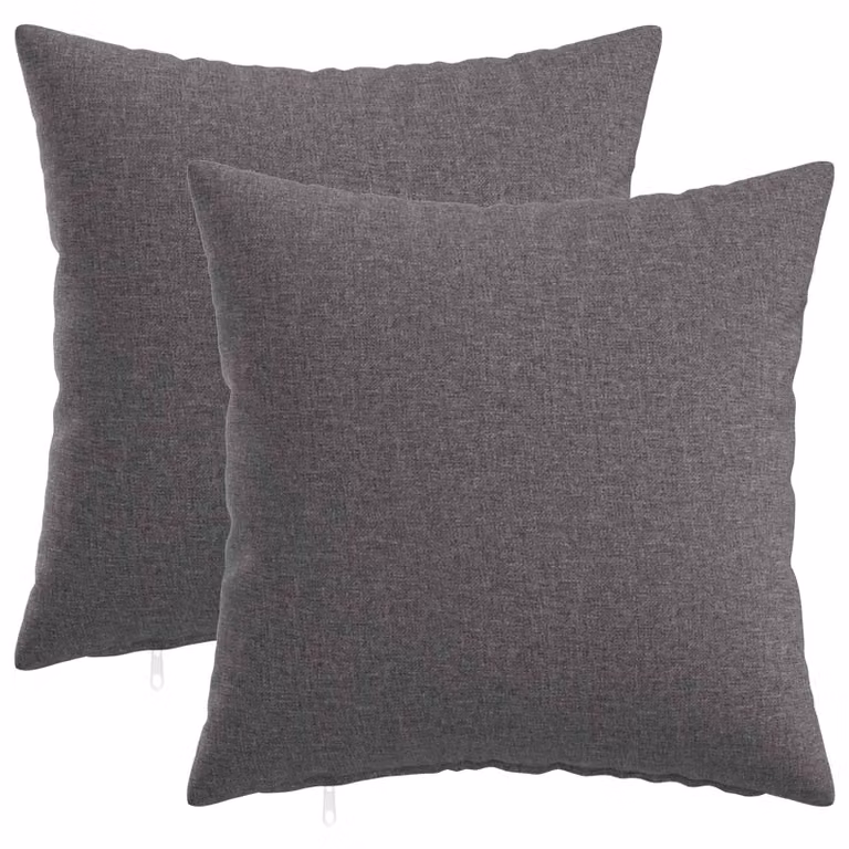 Set di 2 cuscini vidaXL HEERLEN grigio chiaro in tessuto con fodera lavabile L/P/H: 40 x 40 x 40 cm