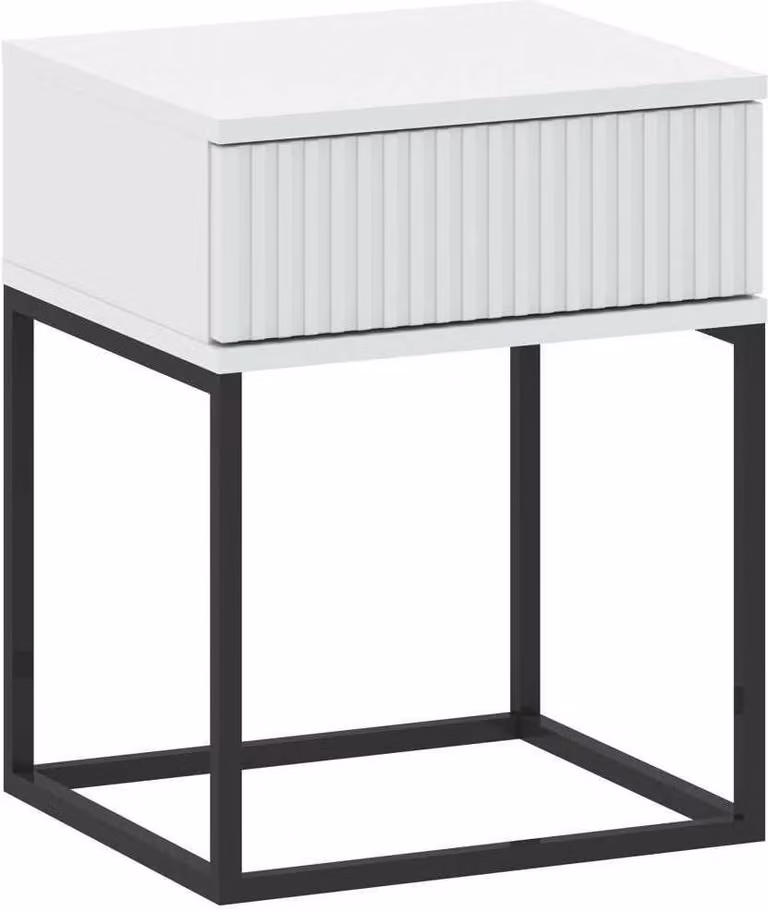 Comodino con cassetto MARETA 1 - bianco