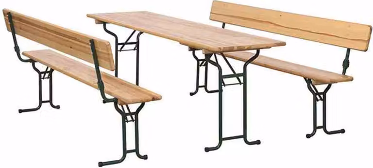 Set tensostruttura / tenda da birra con schienale Larghezza tavolo 60 cm