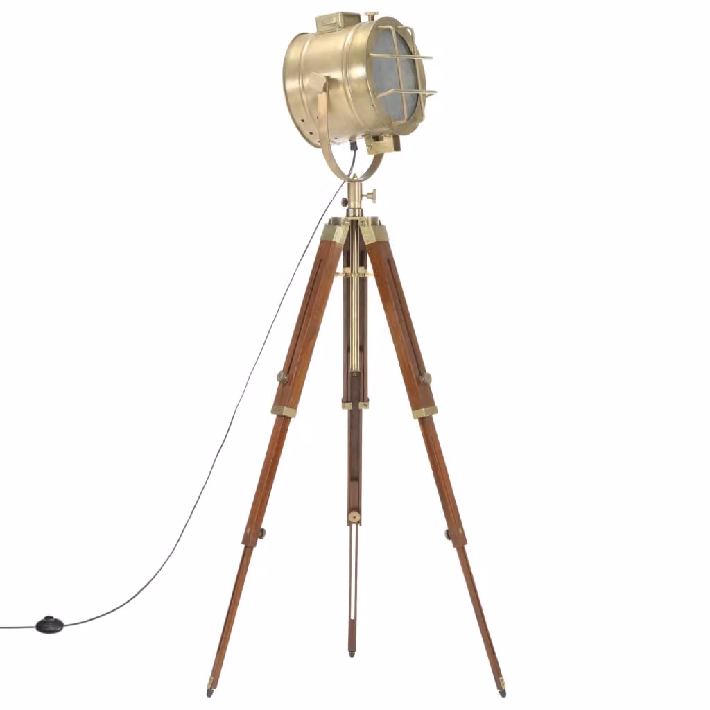 The Living Store Stativlampe Massivholz Mango 165 cm