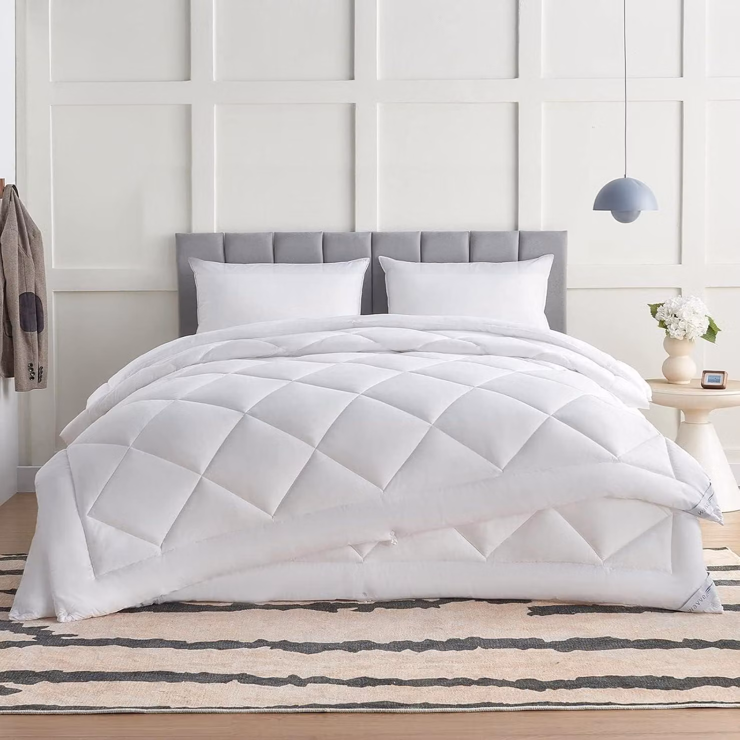 WAVVE trapunta 240x220 cm set di 2 pezzi inverno 300gsm e estate 150gsm