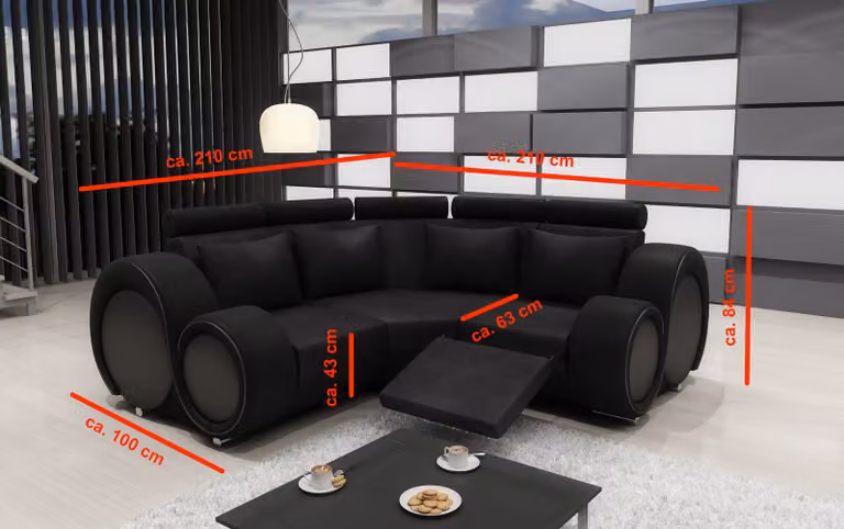 STOFFSOFA WOHNLANDSCHAFT SOFA RELAXFUNKTION COUCH ECKSOFA Massanfertigung USB