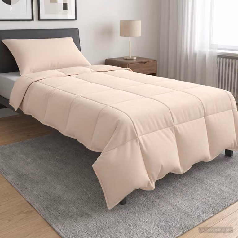 Set di 2 piumoni vidaXL per estate in beige, con imbottitura in kapok e poliestere, L 155 x P 200 cm