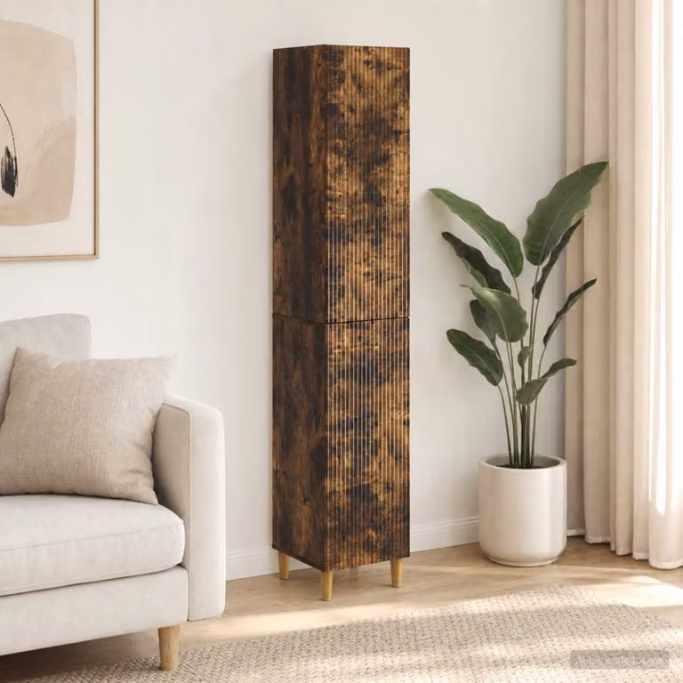 Set di 2 armadi moderni vidaXL con ante scorrevoli in MDF marrone opaco per camera da letto o ufficio