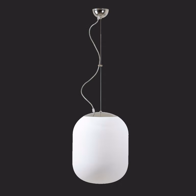 OSMONT TAN67842 TANIA L2 apparecchio a sospensione in vetro acciaio inox lucido / bianco IP40 4000 K 41W LED combinazione di emergenza 3 h