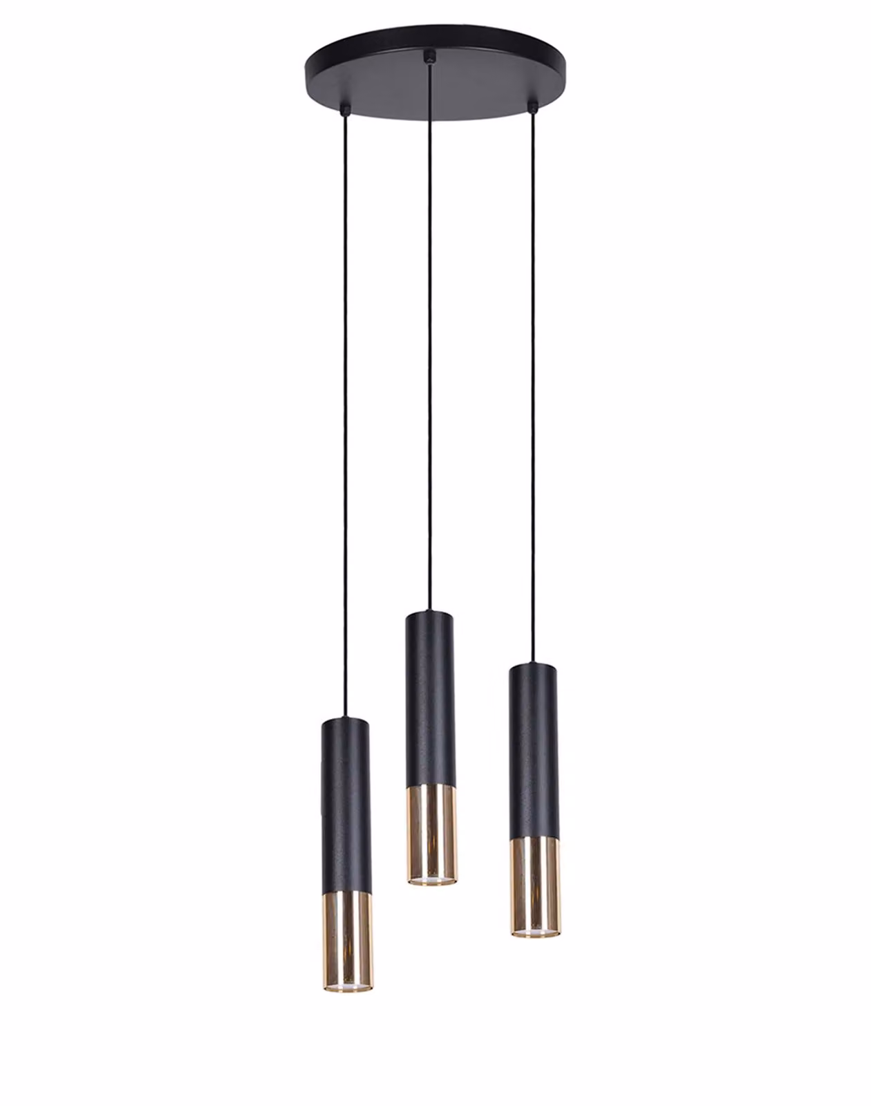 Lampadario ASTINA nero e oro, 3xGU10x50W, metallo, dimensioni: 105x30x30 cm, IP20, Kaja