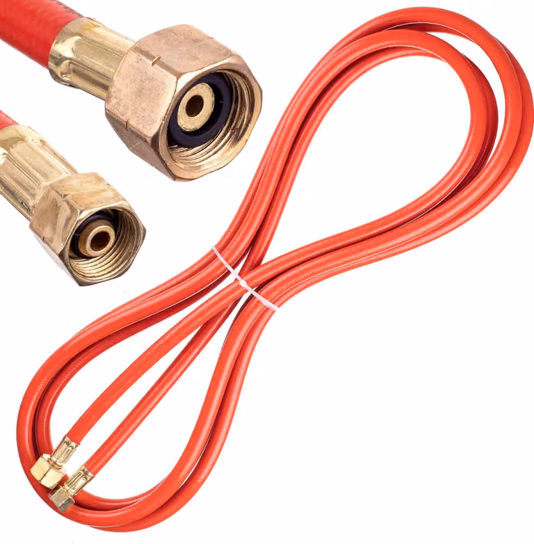 Tubo di collegamento propano-butano 10 m per bombole da 11 kg 21,8x1/4 x 3/8