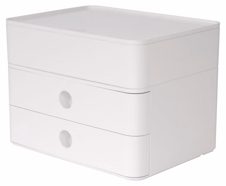 Elzusha - Contenitore modulare impilabile con 2 cassetti e organizer