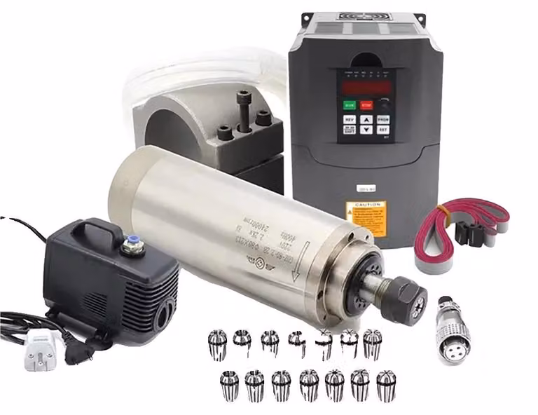 Motore mandrino, raffreddato ad acqua, 24.000 giri/min, alta precisione, Kit 6