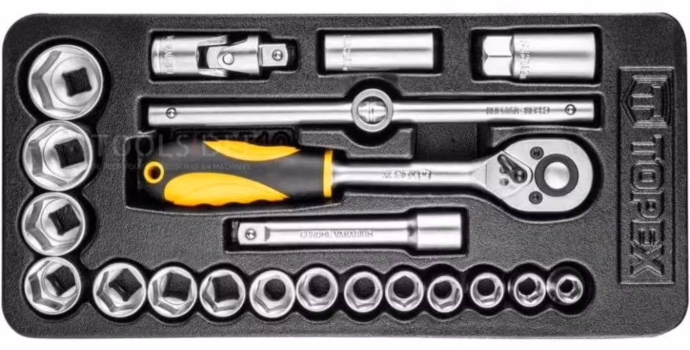 Set di bussole Topex per vassoi 1/2' 21 pezzi