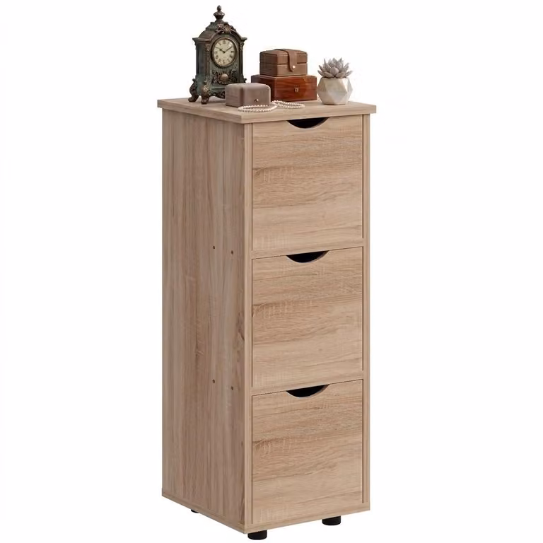 Comò in rovere rustico, comò a cassetti dalla linea slanciata, stile loft