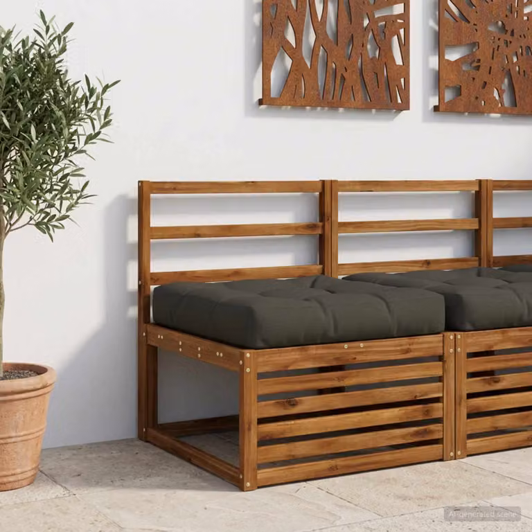 Cuscino per sedia vidaXL VIANEN in poliestere con imbottitura in schiuma, colore grigio antracite