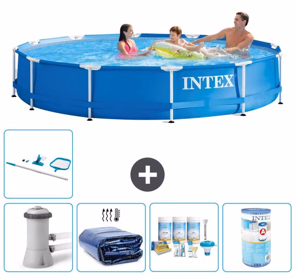 Piscina autoportante rettangolare - 366x76 cm - 6 pezzi - Modello S41716