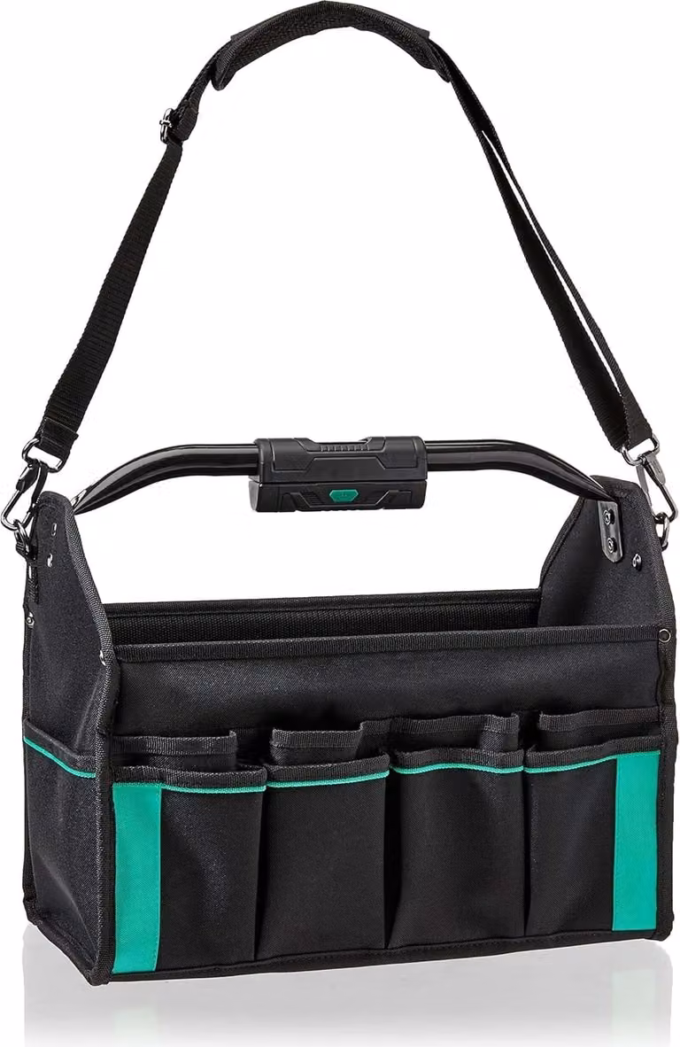 Mustbau Borsa portautensili illuminata per riporre punte da trapano e cacciaviti