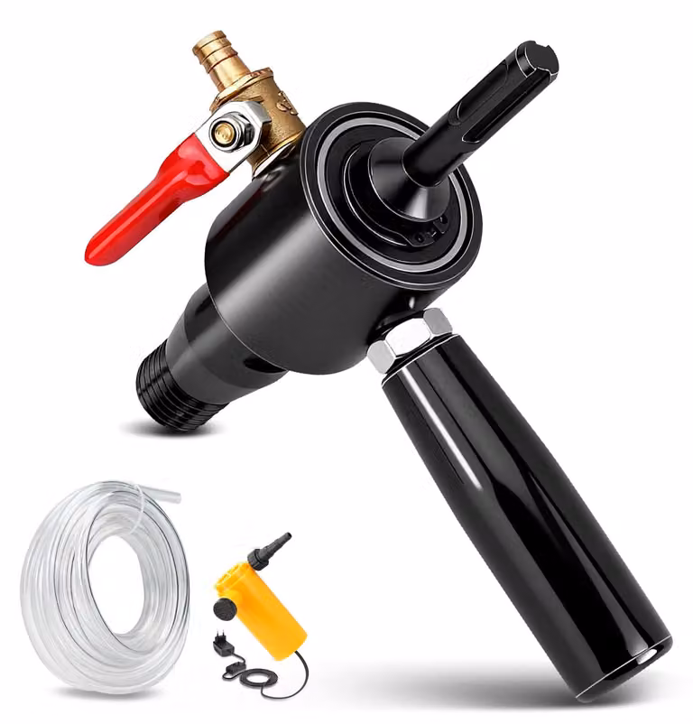 Adattatore da 1 1/4" con 4 metri di tubo flessibile per acqua e pompa dell'acqua