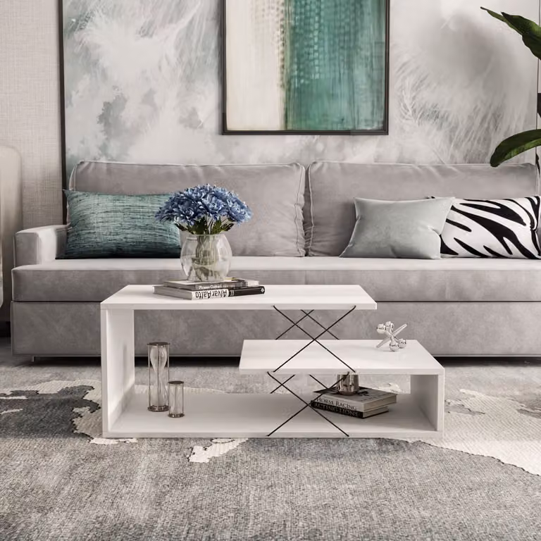 Skye Decor, Cayenne - Bianco, Tavolini da salotto, Bianco, 100 x 40 x 50 cm