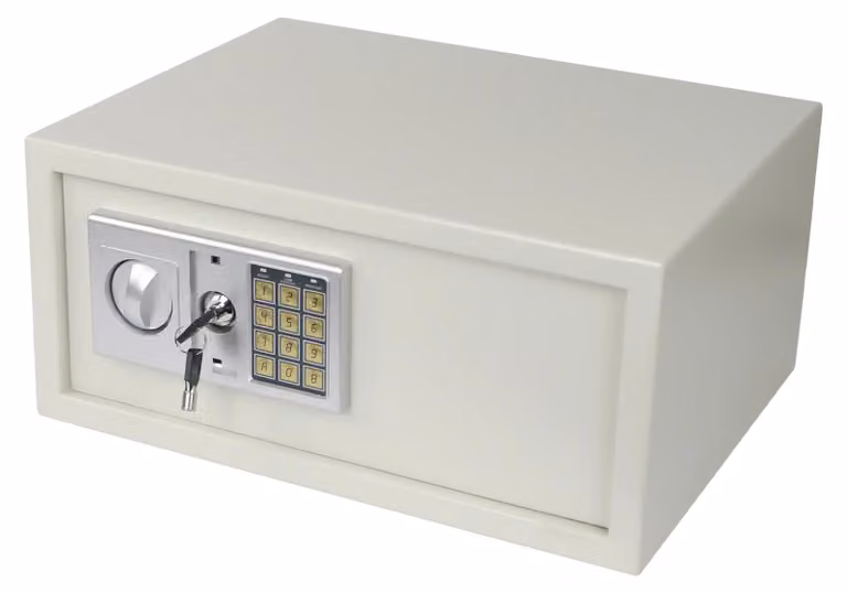 Cassaforte domestica, con struttura in acciaio, dimensioni 43 x 33 x 20 cm, modello HDWR SecureBox-40